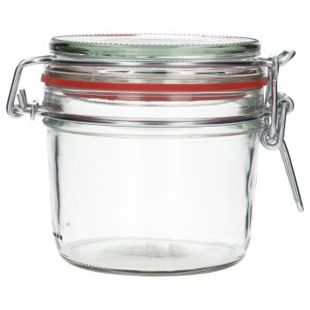 400 ml Wirehanger jar round glass clear special, 447g